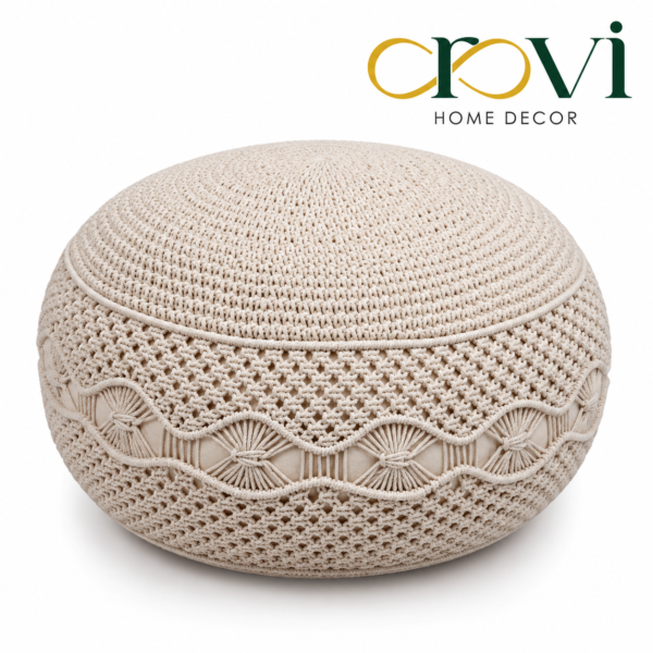 OROVI Élan Cotton Artisan Pouf